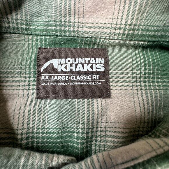 Mountain Khakis Men's Short Sleeve Shirt Size XX Large Green and Tan - Picture 5 of 9